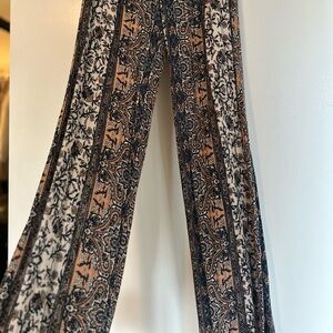 h.i.p. Paisley Print Smocked Pants